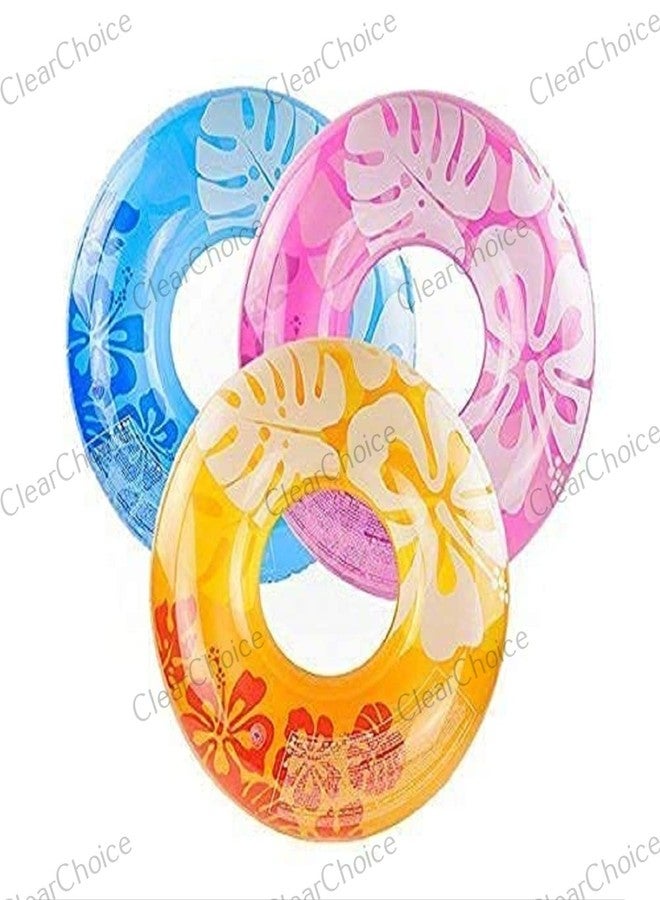 ClearChoice:- Adult Printed Swimming Tube Swim Ring & Raft Swimming Pool Ring(9 + Years Up)(Size - 36''inch)(Multi Color)(1 PIS) - Image 4